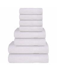 Ensemble de serviettes 8 pcs blanc 360 g/m² 100% coton | Mobilier & Déco