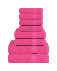Ensemble de serviettes 8 pcs rose 360 g/m² 100% coton | Mobilier & Déco