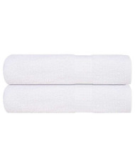 Serviettes de douche 2 pcs blanc 70x140 cm 360 g/m² 100% coton | Mobilier & Déco
