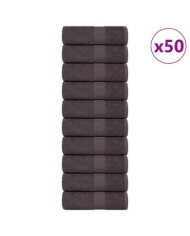 Gants de toilette 50 pcs anthracite 15x21cm 360 g/m² 100% coton | Mobilier & Déco