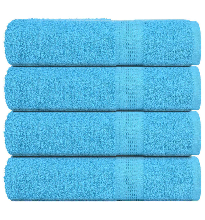 Serviettes de bain 4pcs turquoise 100x150cm 360 g/m² 100% coton | Mobilier & Déco