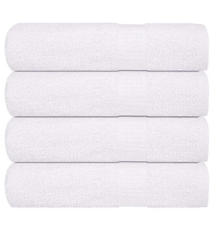 Serviettes de bain 4 pcs blanc 100x150 cm 360 g/m² 100% coton | Mobilier & Déco