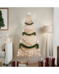 Arbre de Noël en bois pour décoration 150 cm bois massif de pin | Mobilier & Déco
