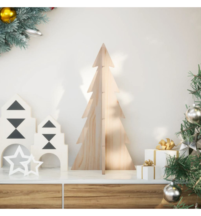 Arbre de Noël en bois pour décoration 59,5cm bois massif de pin | Mobilier & Déco