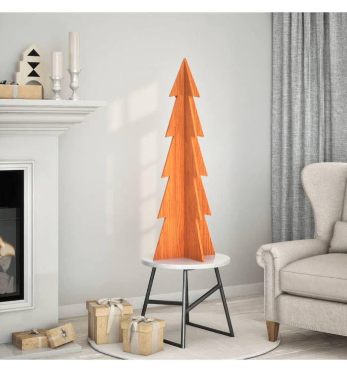 Arbre de Noël en bois pour décoration 112 cm bois de pin massif | Mobilier & Déco