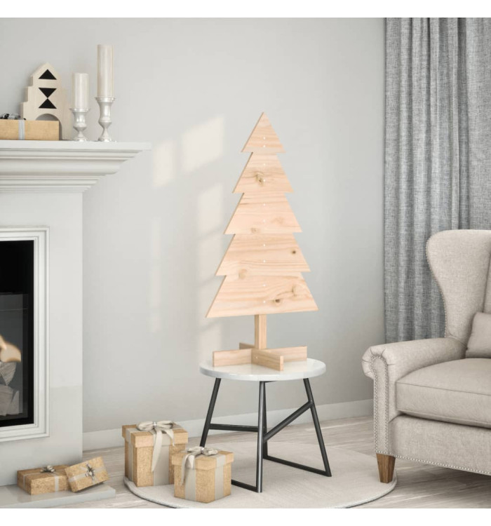 Arbre de Noël en bois pour décoration 100 cm bois massif de pin | Mobilier & Déco