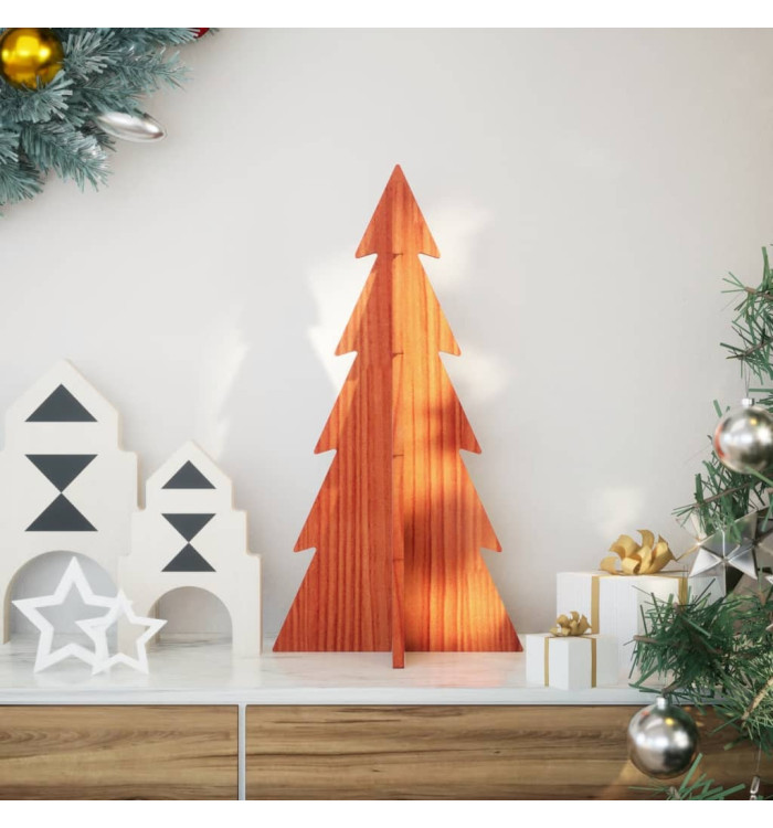 Arbre de Noël en bois pour décoration 59,5cm bois de pin massif | Mobilier & Déco