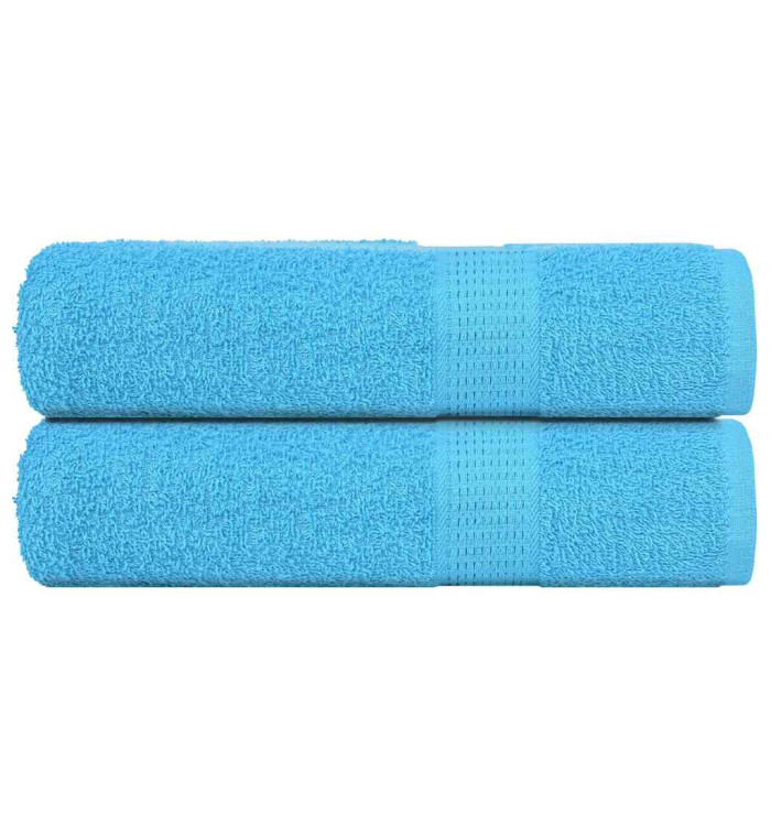 Essuie-mains 2 pcs turquoise 50x100 cm 360 g/m² 100% coton | Mobilier & Déco