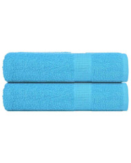 Essuie-mains 2 pcs turquoise 50x100 cm 360 g/m² 100% coton | Mobilier & Déco