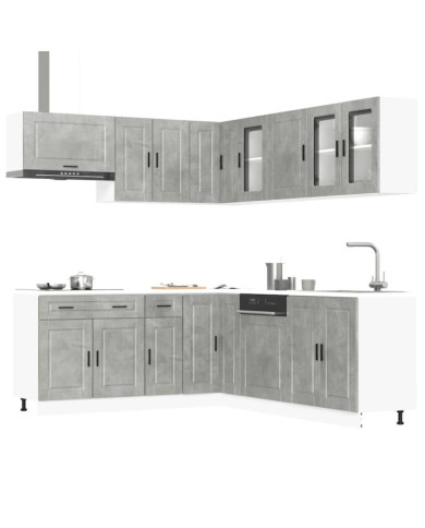 Ensemble d'armoires de cuisine 11 pcs Porto bois d'ingénierie | Mobilier & Déco