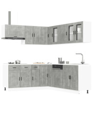 Ensemble d'armoires de cuisine 11 pcs Porto bois d'ingénierie | Mobilier & Déco