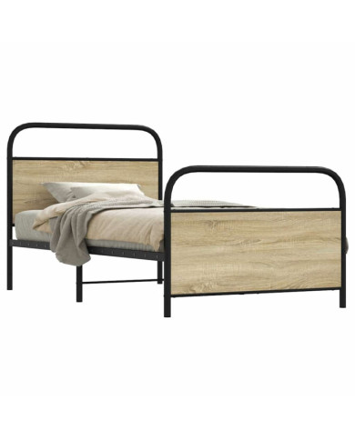 Cadre de lit sans matelas 100x190 cm chêne sonoma | Mobilier & Déco