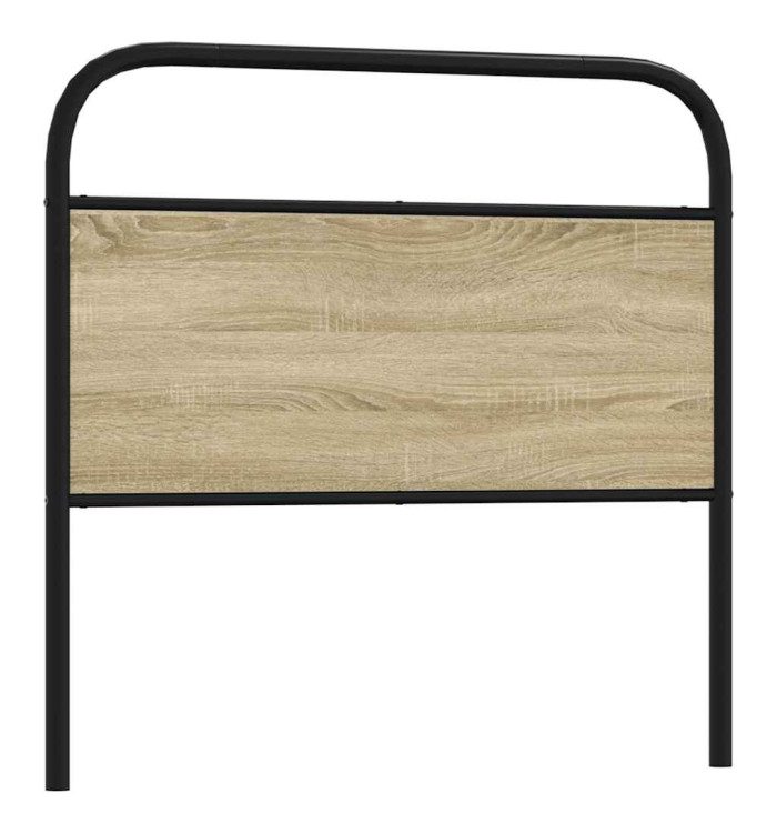 Tête de lit chêne sonoma 100 cm acier et bois d'ingénierie | Mobilier & Déco