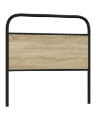 Tête de lit chêne sonoma 100 cm acier et bois d'ingénierie | Mobilier & Déco