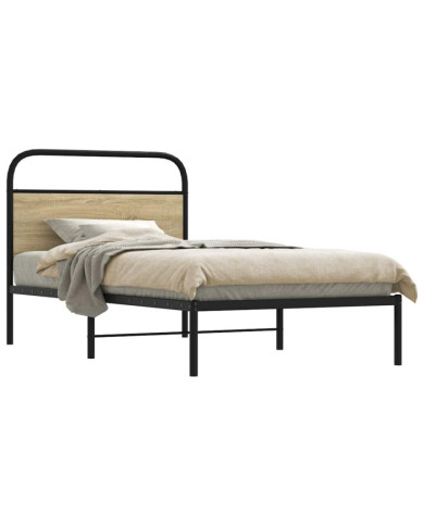 Cadre de lit sans matelas 90x200cm chêne sonoma bois ingénierie | Mobilier & Déco