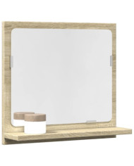 Étagère de salle de bain à miroir chêne sonoma bois ingénierie | Mobilier & Déco