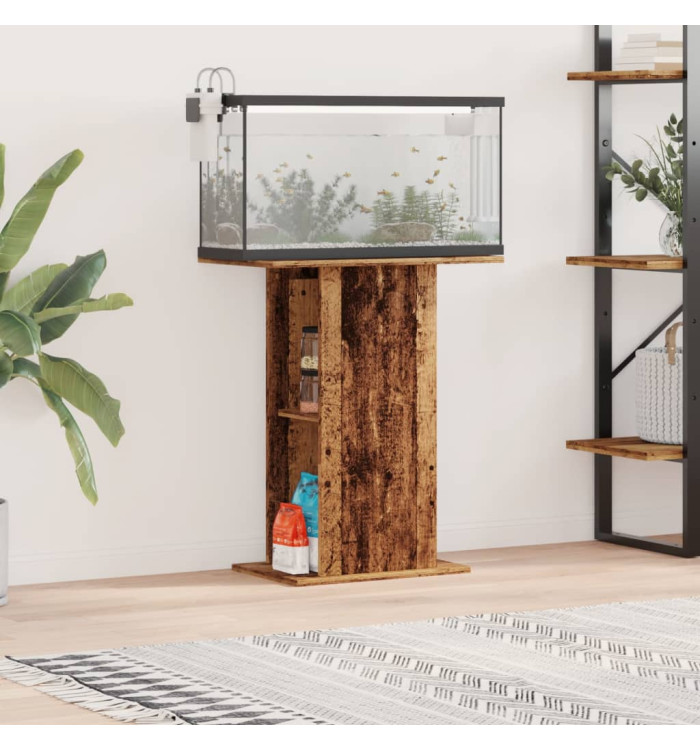 Support d'aquarium vieux bois 36x60,5x72,5 cm bois d'ingénierie | Mobilier & Déco