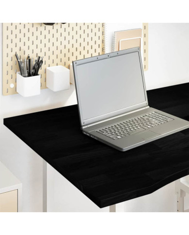Dessus de bureau marron foncé bois chêne massif rectangulaire | Mobilier & Déco