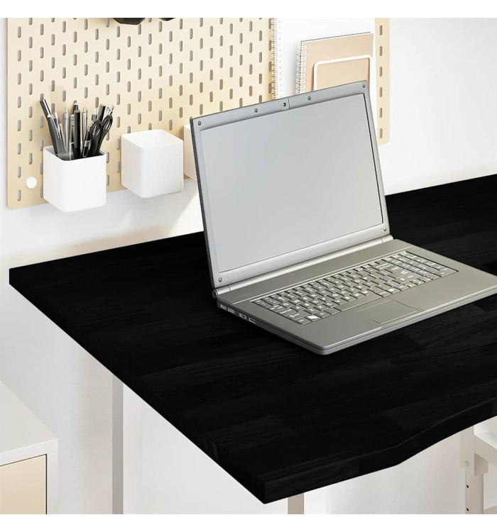 Dessus de bureau marron foncé bois chêne massif rectangulaire | Mobilier & Déco