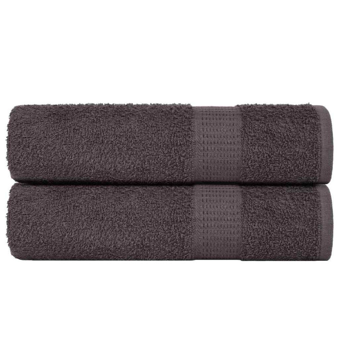 Serviettes de douche 2 pcs anthracite 70x140 cm 100% coton | Mobilier & Déco