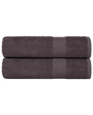 Serviettes de douche 2 pcs anthracite 70x140 cm 100% coton | Mobilier & Déco