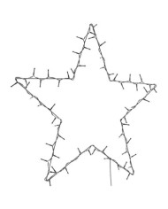 Lumières de Noël silhouette d'étoile 80 LED blanc chaud | Mobilier & Déco