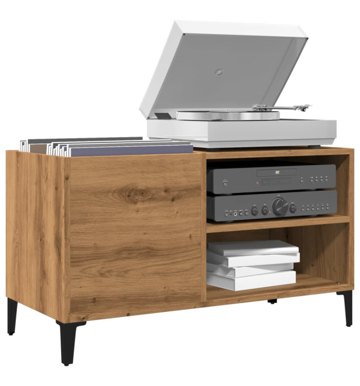 Armoire à disques chêne artisanal 84,5x38x48 cm bois ingénierie | Mobilier & Déco