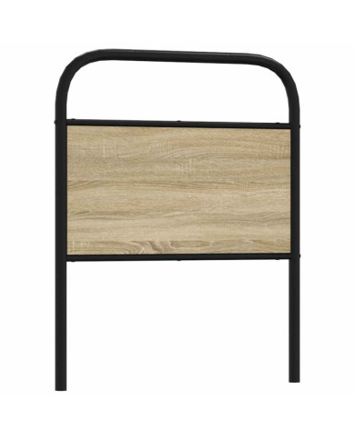 Tête de lit chêne sonoma 80 cm acier et bois d'ingénierie | Mobilier & Déco