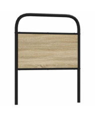 Tête de lit chêne sonoma 80 cm acier et bois d'ingénierie | Mobilier & Déco