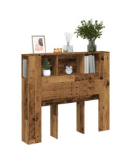Armoire de tête de lit vieux bois 120x19x104,5 cm | Mobilier & Déco