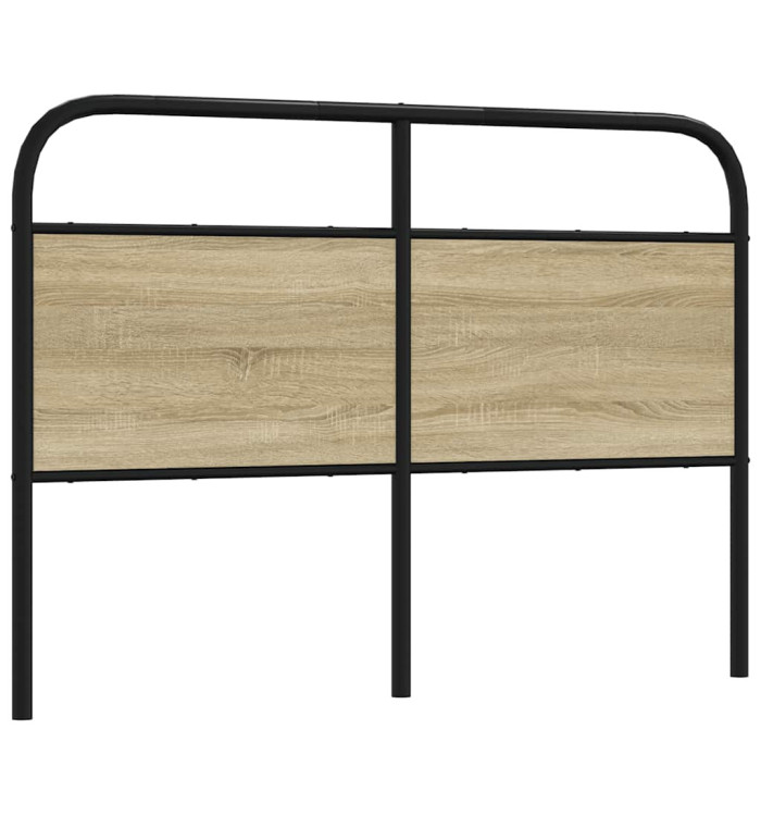 Tête de lit chêne sonoma 140 cm acier et bois d'ingénierie | Mobilier & Déco