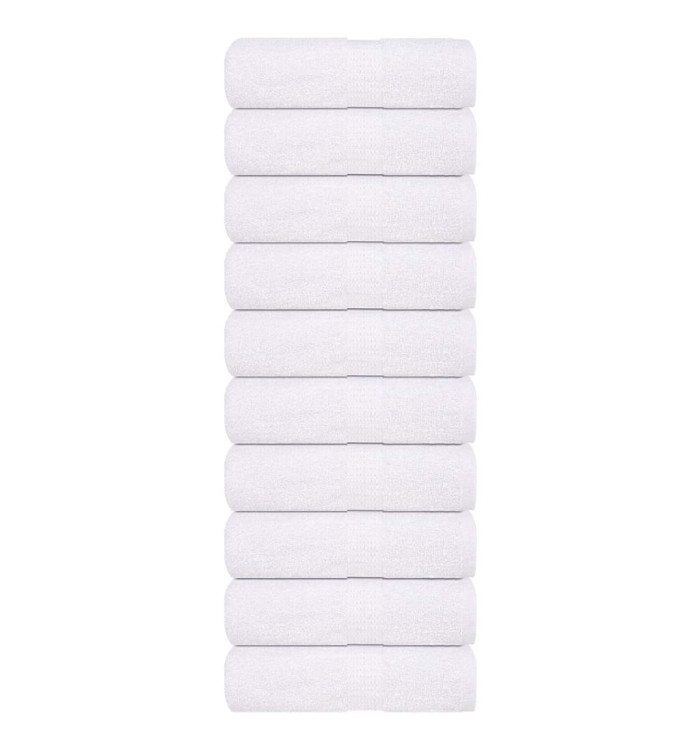 Gants de toilette 10 pcs blanc 15x21 cm 360 g/m² 100% coton | Mobilier & Déco