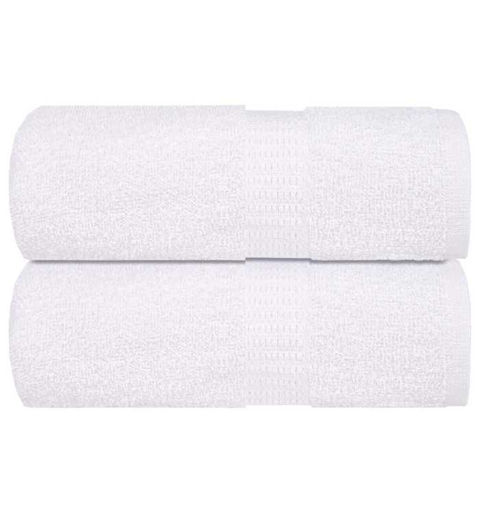 Serviettes d'invité 2 pcs blanc 30x50 cm 360 g/m² 100% coton | Mobilier & Déco