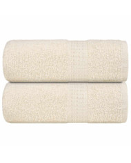 Serviettes d'invité 2 pcs crème 30x50 cm 360 g/m² 100% coton | Mobilier & Déco