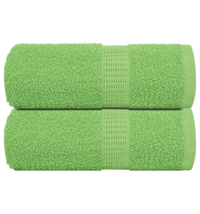 Serviettes de visage 2 pcs vert pomme 30x30 cm 100% coton | Mobilier & Déco
