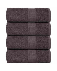 Gants de toilette 4 pcs anthracite 15x21 cm 360 g/m² 100% coton | Mobilier & Déco