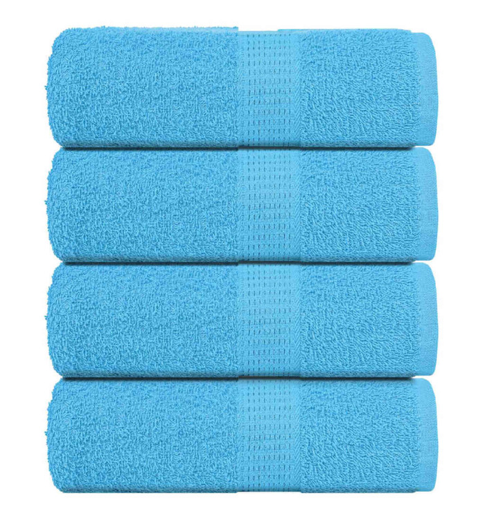 Serviettes de visage 4 pcs turquoise 30x30cm 360g/m² 100% coton | Mobilier & Déco