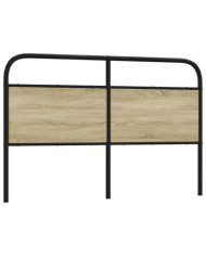 Tête de lit chêne sonoma 160 cm acier et bois d'ingénierie | Mobilier & Déco