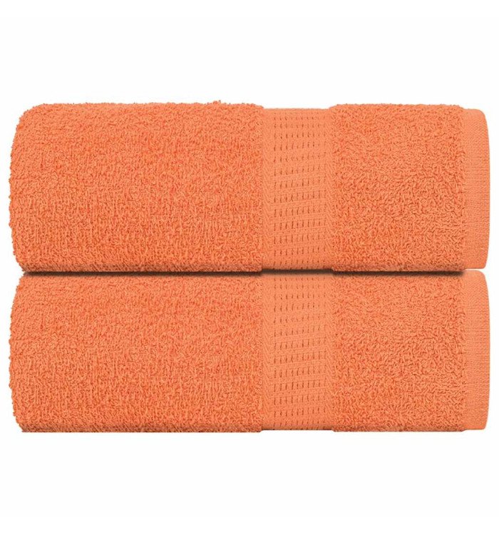 Serviettes d'invité 2 pcs orange 30x50 cm 360 g/m² 100% coton | Mobilier & Déco