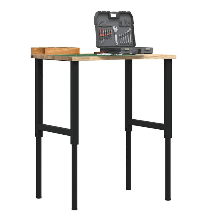 Établi 80x60x(71,5-98) cm bois de chêne massif | Mobilier & Déco