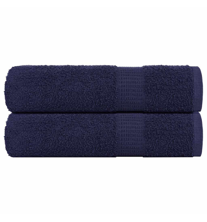 Essuie-mains 2 pcs bleu marine 50x100 cm 360 g/m² 100% coton | Mobilier & Déco