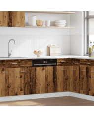 Panneau de lave-vaisselle "Lyon" vieux bois bois d'ingénierie | Mobilier & Déco
