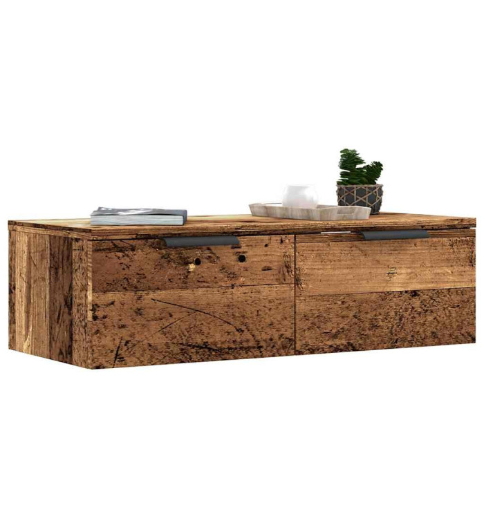 Armoire murale vieux bois 68x30x20 cm bois d'ingénierie | Mobilier & Déco