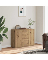 Buffet chêne artisanal 88x30x64 cm bois d'ingénierie | Mobilier & Déco