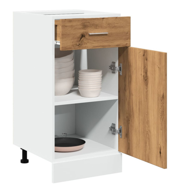 Armoire de plancher à tiroir "Lyon" chêne artisanal | Mobilier & Déco