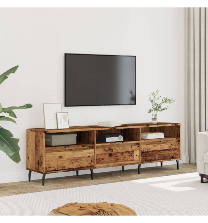 Meuble TV vieux bois 150x30x44,5 cm bois d'ingénierie | Mobilier & Déco