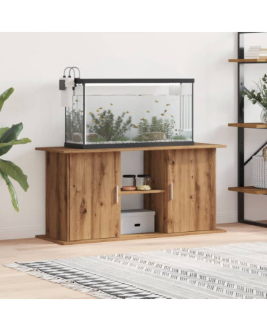 Support d'aquarium chêne artisanal 121x41x58 cm bois ingénierie | Mobilier & Déco