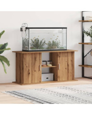 Support d'aquarium chêne artisanal 121x41x58 cm bois ingénierie | Mobilier & Déco