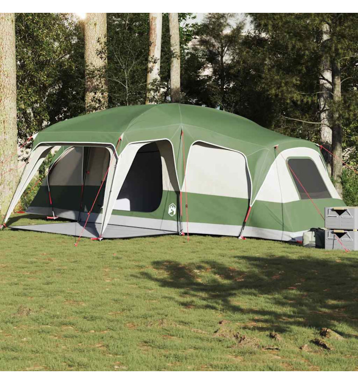 Tente familiale avec dôme porche 9 personnes vert imperméable | Mobilier & Déco