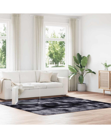 Tapis Shaggy à poils longs NAVARRA gris foncé 240x240 cm | Mobilier & Déco
